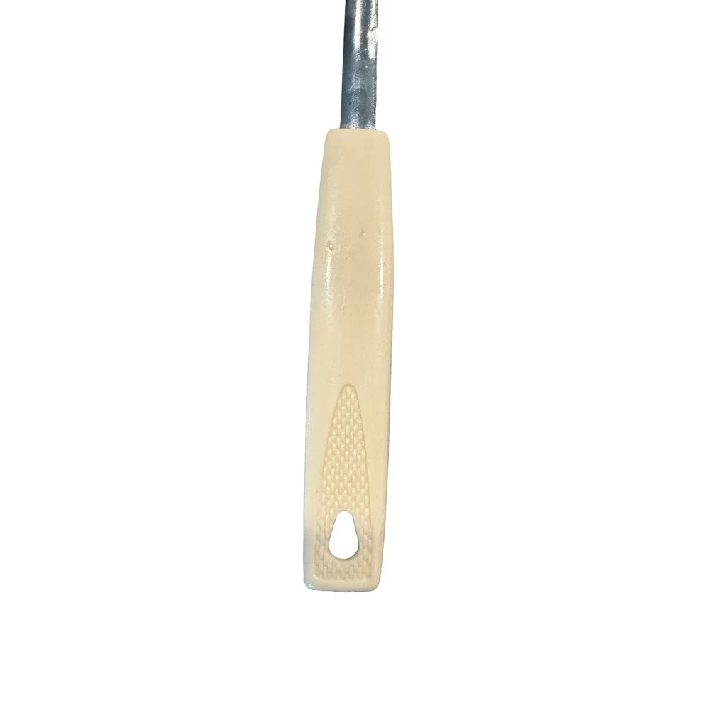 Vintage Koco Japan Slotted Spatula Black Nylon Cream Handle MCM Kitchen Utensil